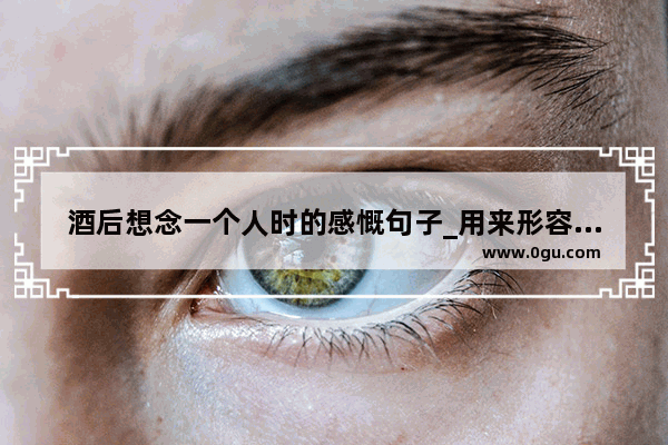 酒后想念一个人时的感慨句子_用来形容想一个人想得很痛苦的成语