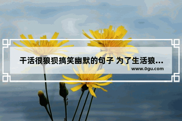 干活很狼狈搞笑幽默的句子 为了生活狼狈也快乐的句子