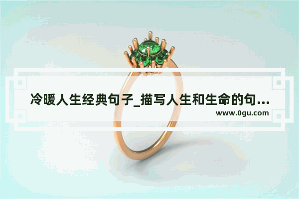 冷暖人生经典句子_描写人生和生命的句子短句