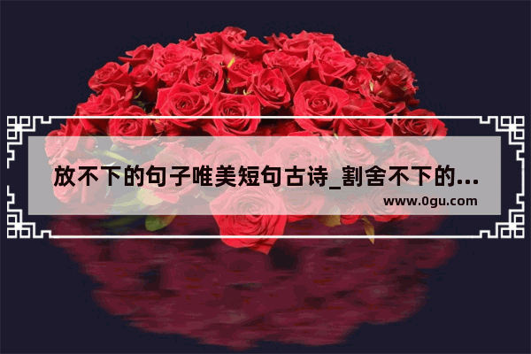 放不下的句子唯美短句古诗_割舍不下的感情诗句