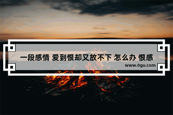 一段感情 爱到恨却又放不下 怎么办 恨感情句子