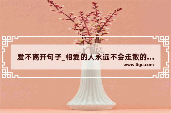 爱不离开句子_相爱的人永远不会走散的句子