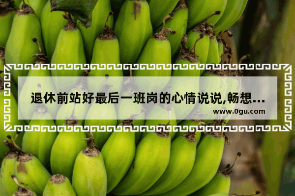 退休前站好最后一班岗的心情说说,畅想我们退休生活的句子