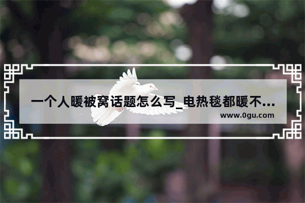 一个人暖被窝话题怎么写_电热毯都暖不热被窝的文案