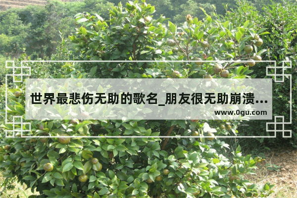世界最悲伤无助的歌名_朋友很无助崩溃了怎么安慰她