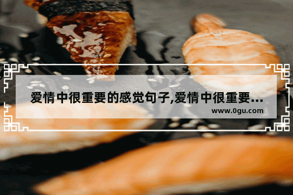 爱情中很重要的感觉句子,爱情中很重要的感觉句子