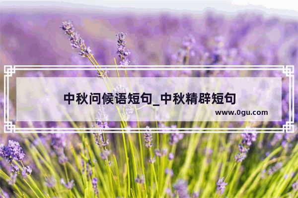 中秋问候语短句_中秋精辟短句