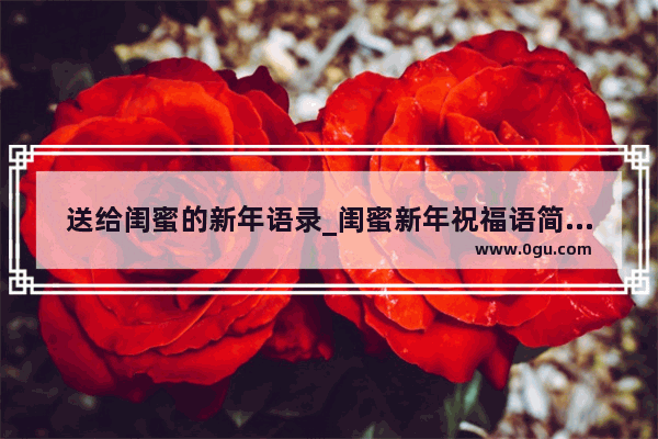 送给闺蜜的新年语录_闺蜜新年祝福语简短文案