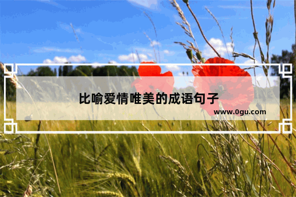 比喻爱情唯美的成语句子