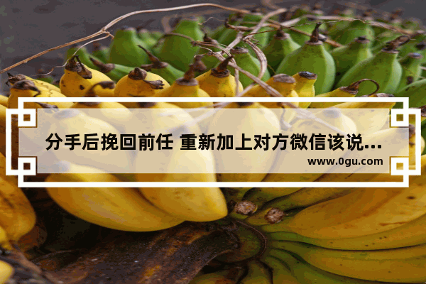 分手后挽回前任 重新加上对方微信该说些什么