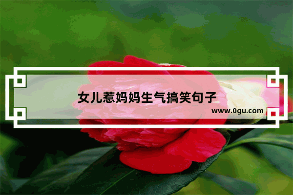 女儿惹妈妈生气搞笑句子