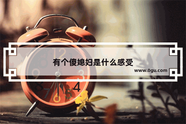 有个傻媳妇是什么感受