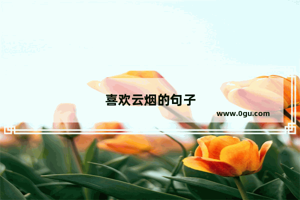 喜欢云烟的句子