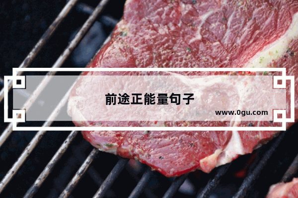 前途正能量句子