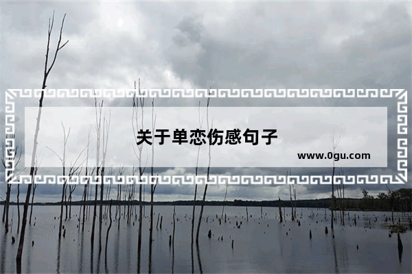 关于单恋伤感句子