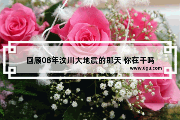 回顾08年汶川大地震的那天 你在干吗