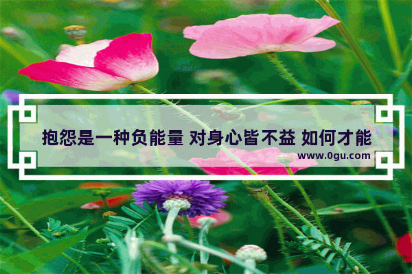 抱怨是一种负能量 对身心皆不益 如何才能停止抱怨