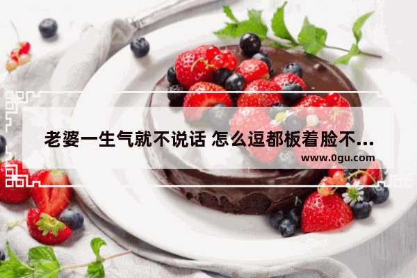 老婆一生气就不说话 怎么逗都板着脸不理人 怎么办