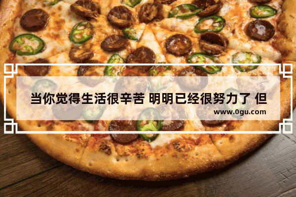 当你觉得生活很辛苦 明明已经很努力了 但依然糟透了 你会怎么做