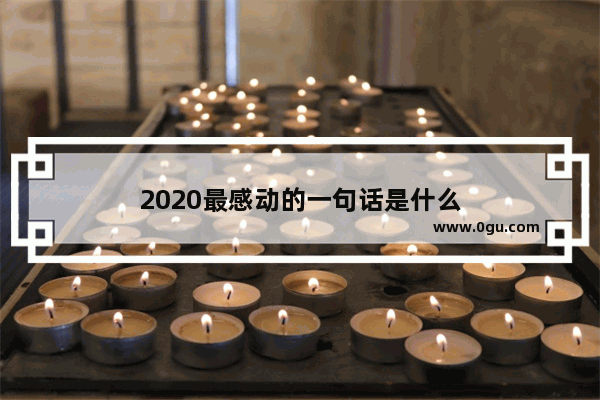 2020最感动的一句话是什么