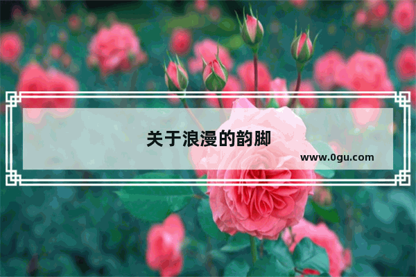 关于浪漫的韵脚