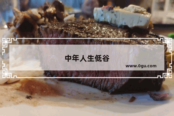 中年人生低谷