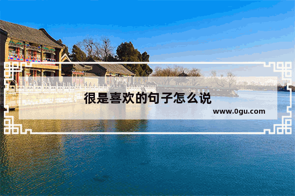很是喜欢的句子怎么说