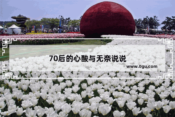 70后的心酸与无奈说说