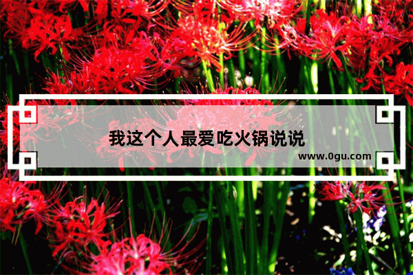 我这个人最爱吃火锅说说