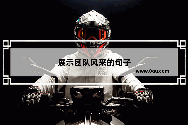 展示团队风采的句子