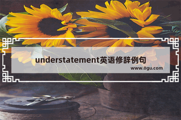 understatement英语修辞例句