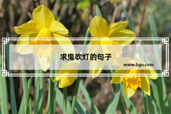 求鬼吹灯的句子