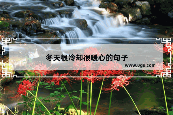 冬天很冷却很暖心的句子