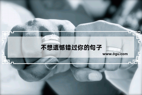 不想遗憾错过你的句子