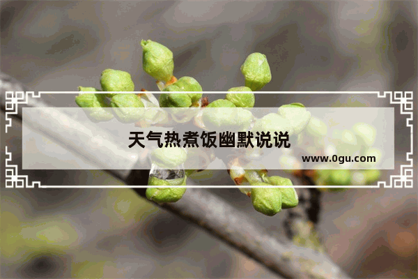 天气热煮饭幽默说说