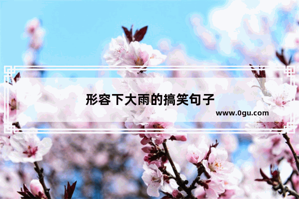 形容下大雨的搞笑句子