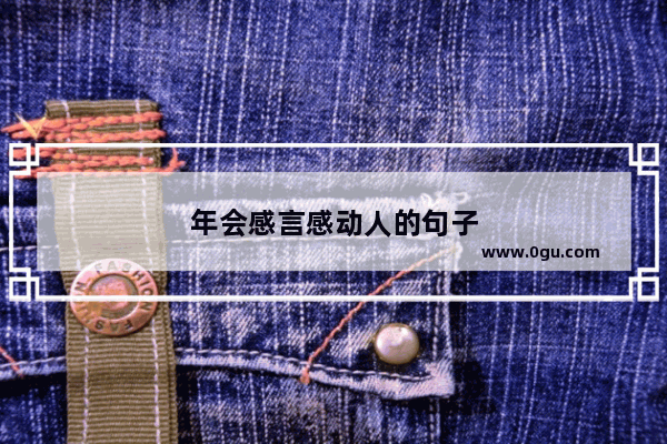 年会感言感动人的句子