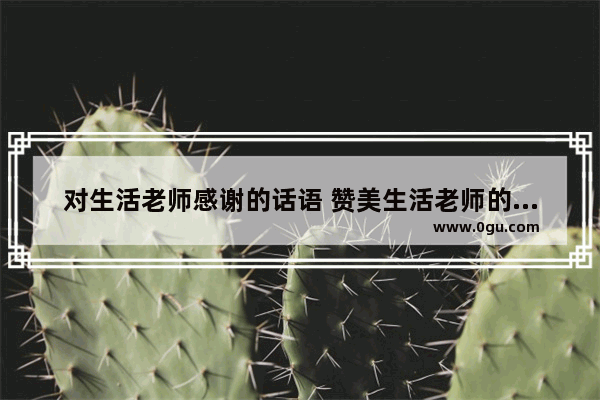 对生活老师感谢的话语 赞美生活老师的句子
