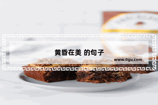 黄昏在美 的句子