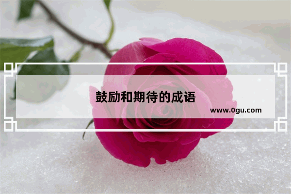 鼓励和期待的成语