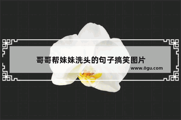哥哥帮妹妹洗头的句子搞笑图片