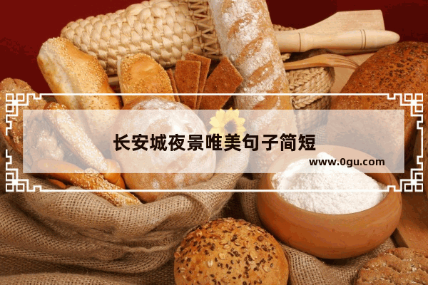 长安城夜景唯美句子简短