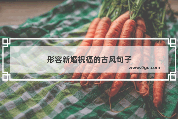 形容新婚祝福的古风句子