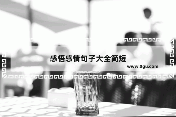 感悟感情句子大全简短