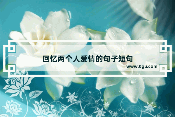 回忆两个人爱情的句子短句