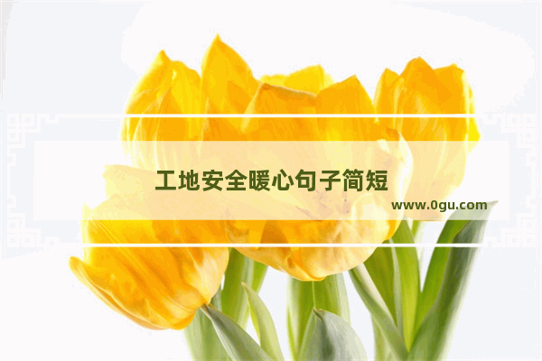 工地安全暖心句子简短