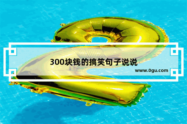 300块钱的搞笑句子说说