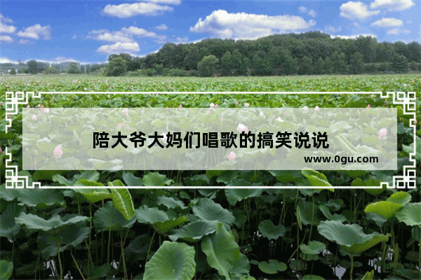 陪大爷大妈们唱歌的搞笑说说