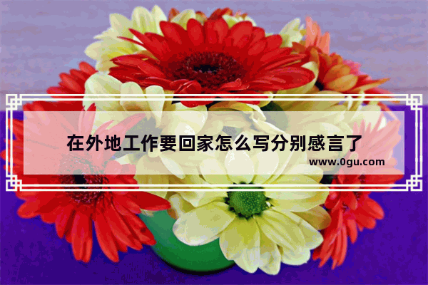 在外地工作要回家怎么写分别感言了