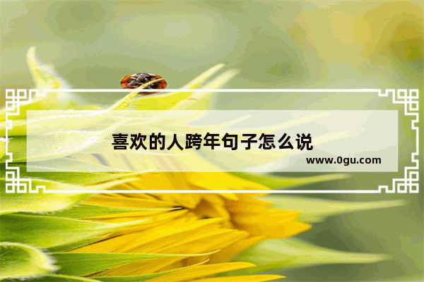 喜欢的人跨年句子怎么说